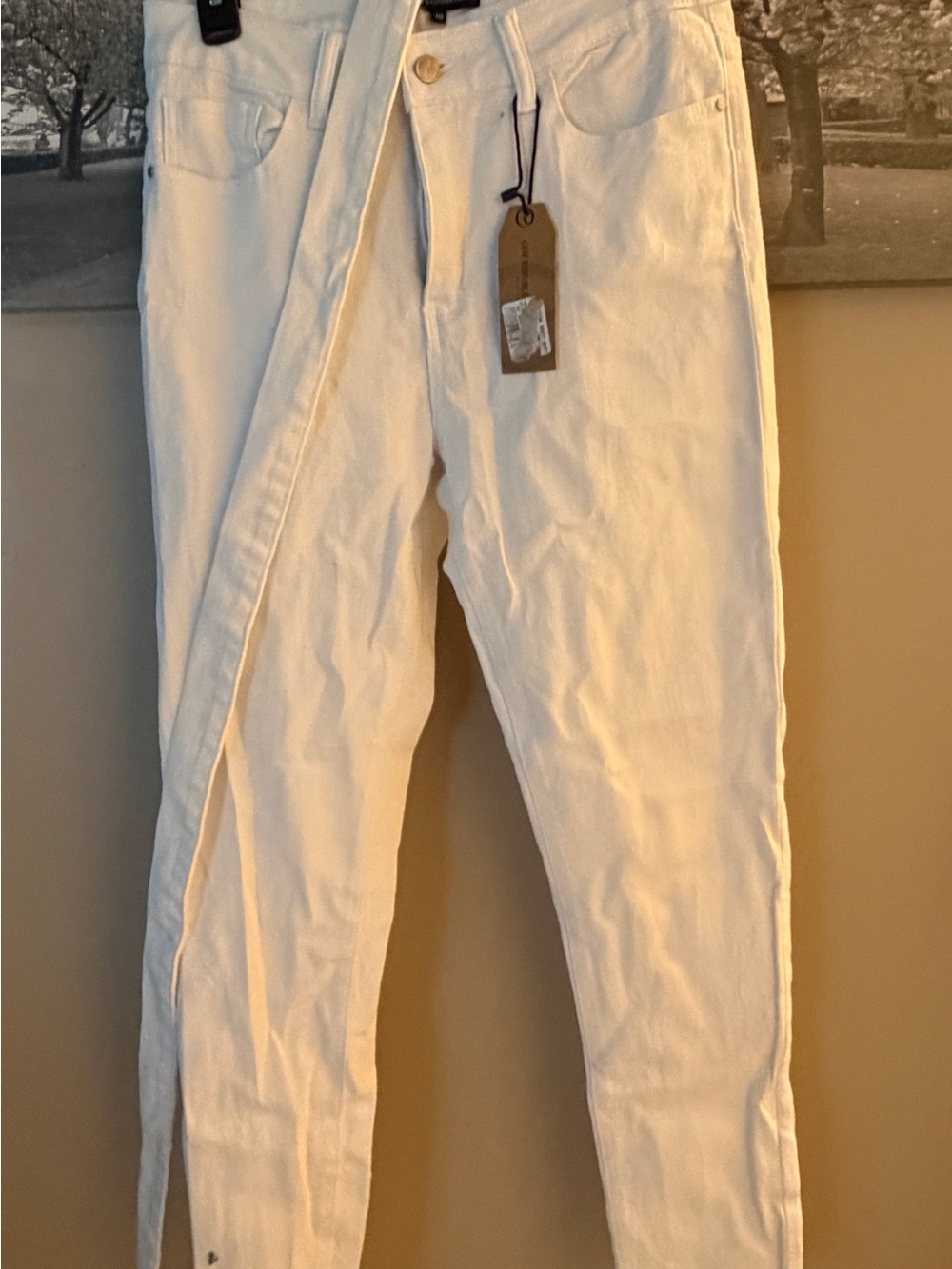 Royalty For Me Women's Straight Leg Jeans in White